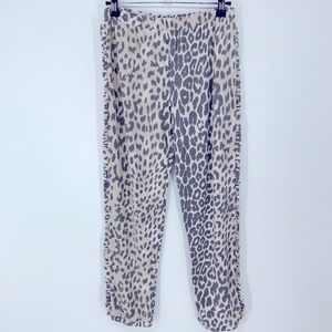 Chaser Girls Cozy Knit Slouch Jogger w/ Ruffle Animal Print NWOT 14